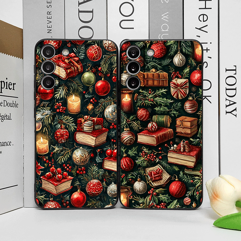 Bookshelf - Etui na telefon z motywem świątecznym,
