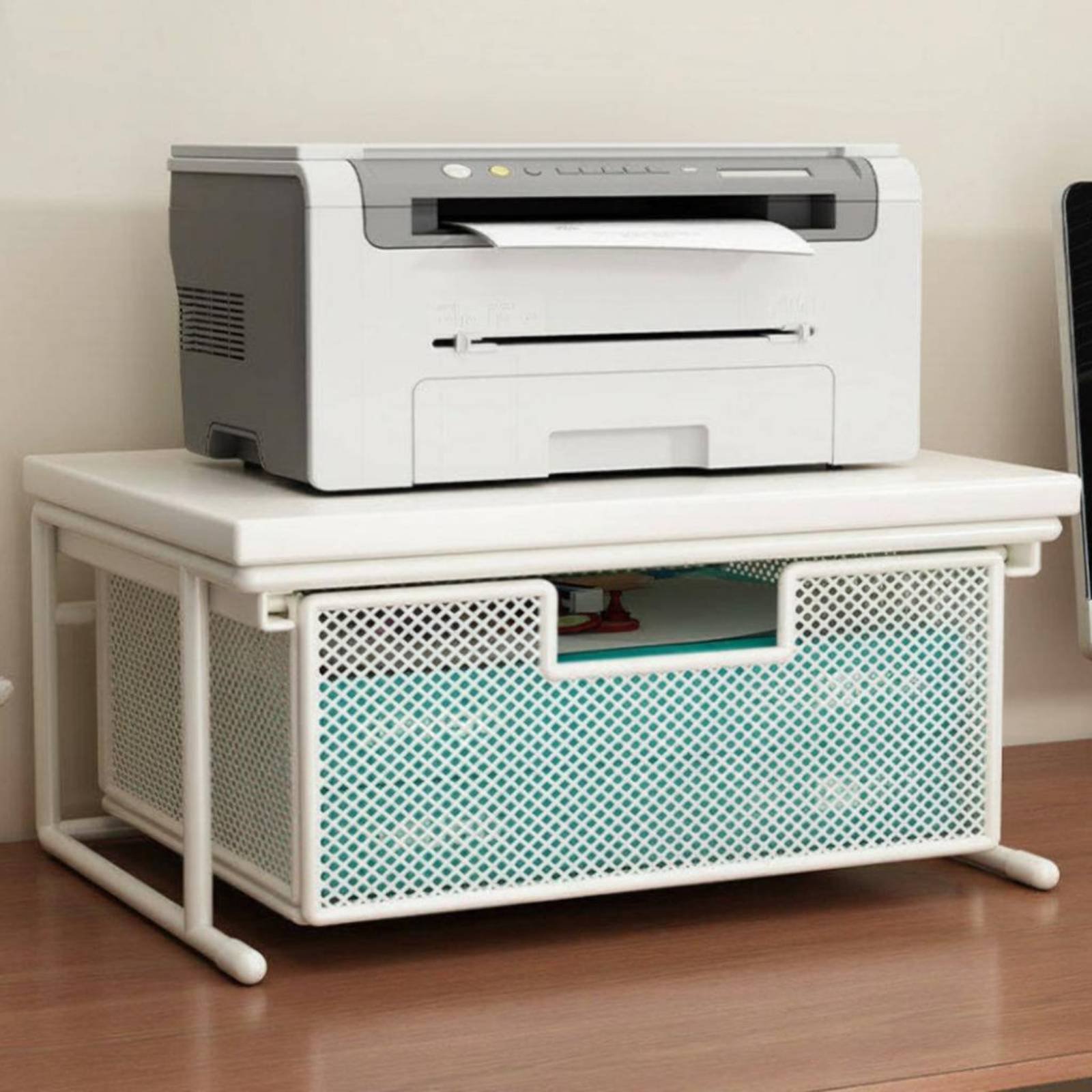 Printer Stand - Stojak na drukarkę z szufladą, oszczędzający