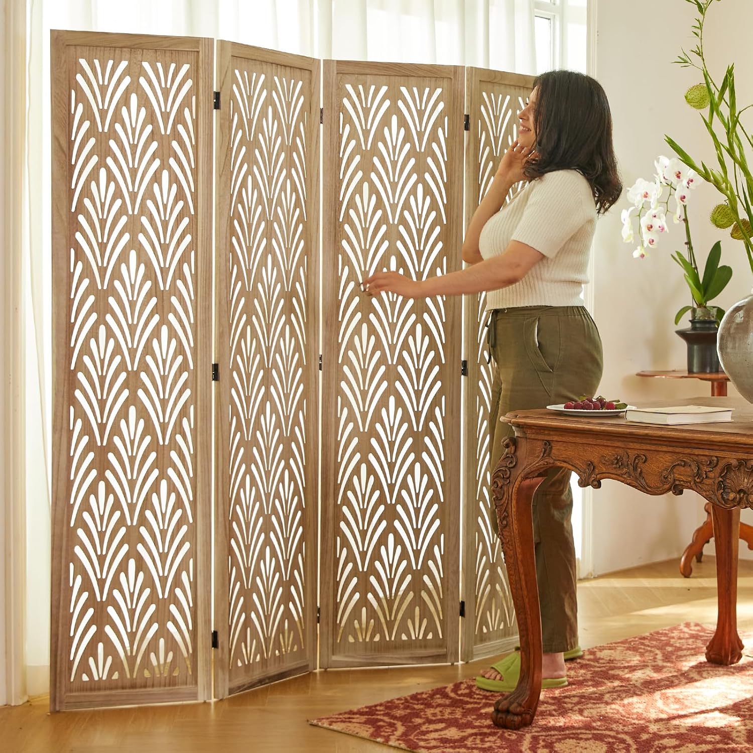 Partition Screen Divider - Składana drewniana przegroda o długości 5,6