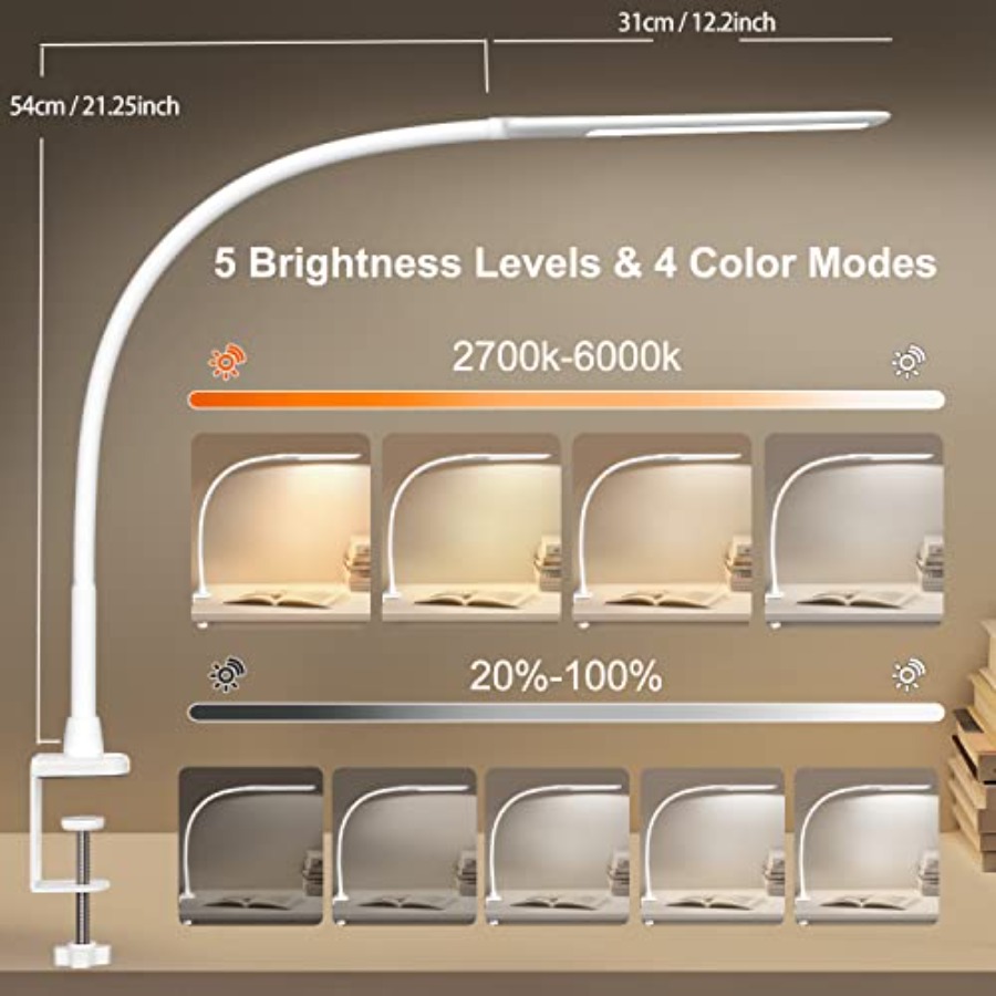 Lampa biurkowa LED z klipsem,  – Desk Lamp recenzja i cena