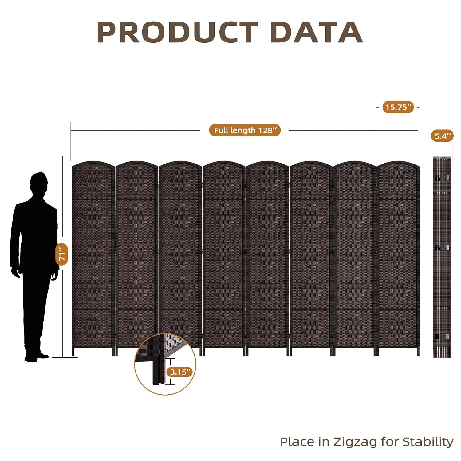8-panelowy parawan działowy, e – Partition Screen Divider recenzja i cena